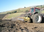 Grooming and preparing seed bed after gorse roller crushed and burnt